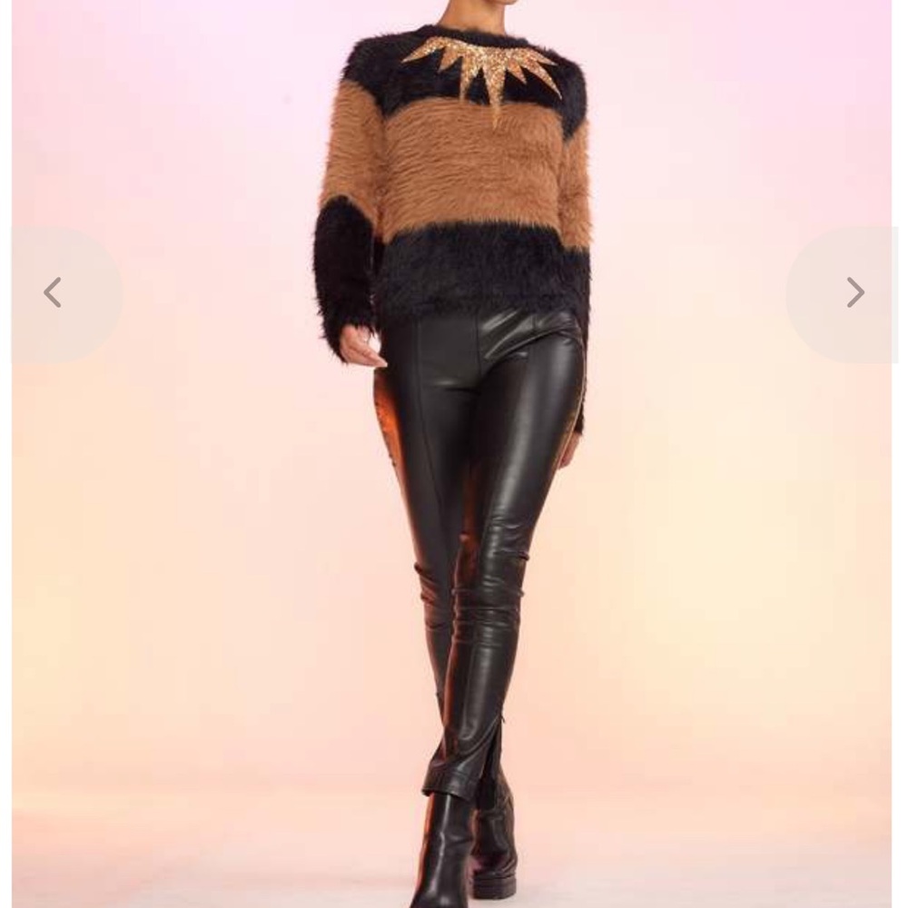 Cynthia Rowley Fuzzy Stripe
Sequin Sweater